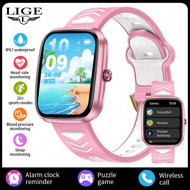 2024 Kids Smart Watch Child HD Touch Screen Games Smartwatch Music Watch Boy Girl Gift Children Smartwatch for IOS Android