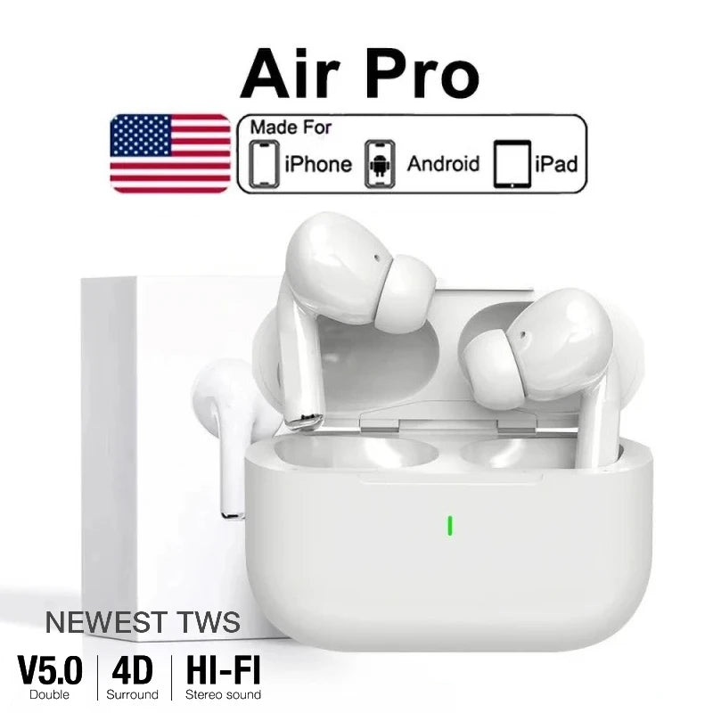 Original Air Pro 5 TWS Max Wireless Bluetooth Earphones in Ear Earbuds Sport Noise Cancelling Headset for Apple Iphone Headphone