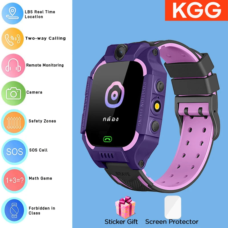  Kids Smart Watch 4G Sim Card 2G Internet SOS LBS Location Call Child Smartwatch Camera Waterproof Watch Phone for Boys Girls