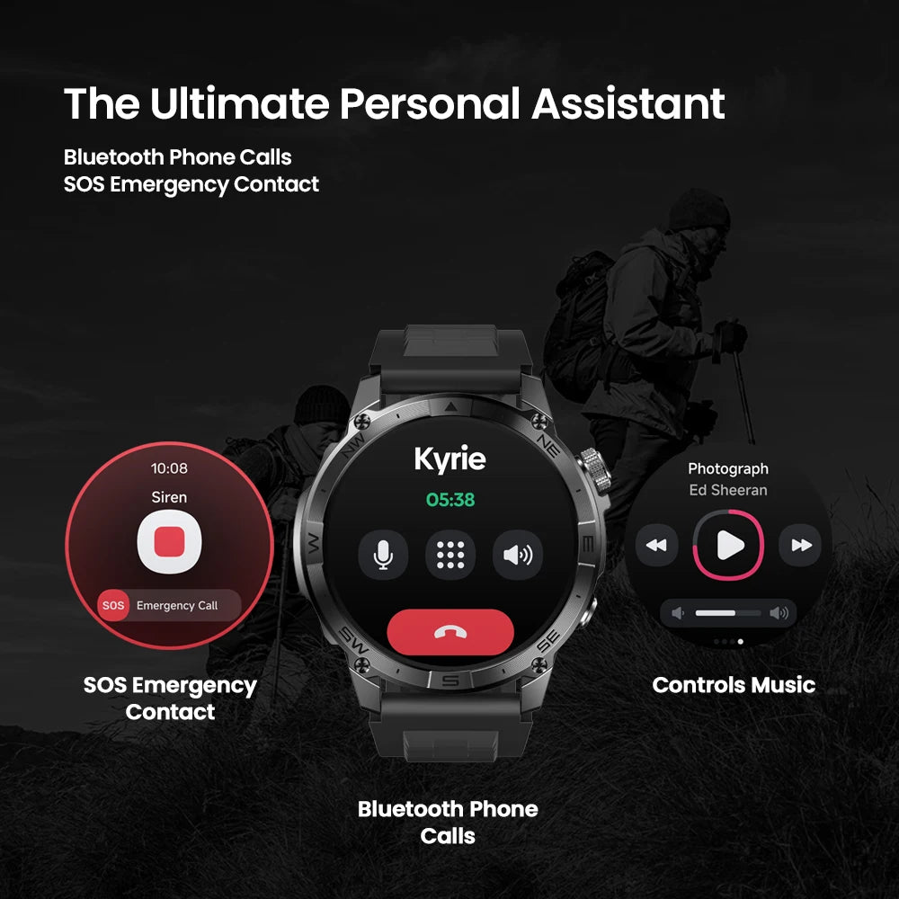New Zeblaze Stratos 2 plus GPS Smart Watch Men 1.43'' AMOLED Display Compass Barometric Altimeter Fitness Tracking Smartwatch