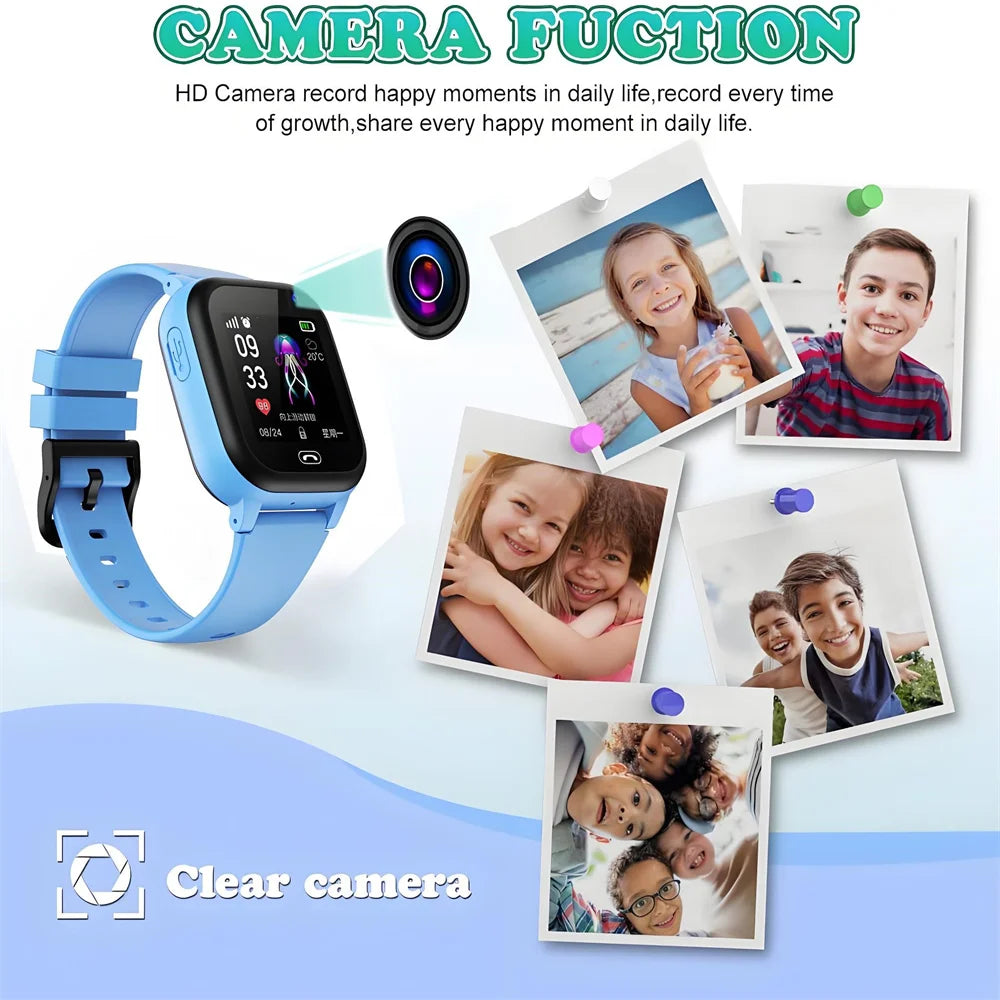  Kids Smart Watch 4G Sim Card 2G Internet SOS LBS Location Call Child Smartwatch Camera Waterproof Watch Phone for Boys Girls