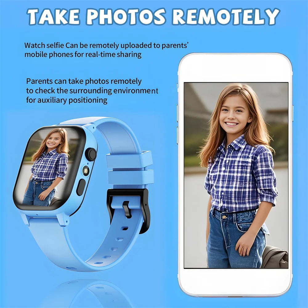  Kids Smart Watch 4G Sim Card 2G Internet SOS LBS Location Call Child Smartwatch Camera Waterproof Watch Phone for Boys Girls