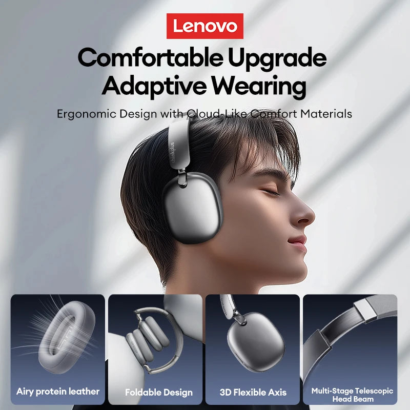 TH60 Gaming Wireless Headphone Bluetooth 5.4 HIFI Stereo Earphones Ultra Low Latency Noise Reduction Over-Ear Headsets