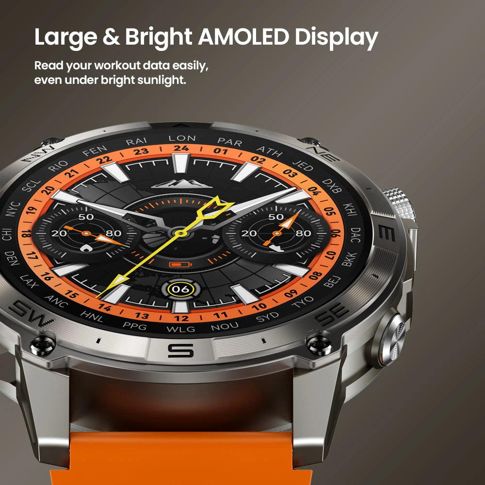 New Zeblaze Stratos 2 plus GPS Smart Watch Men 1.43'' AMOLED Display Compass Barometric Altimeter Fitness Tracking Smartwatch
