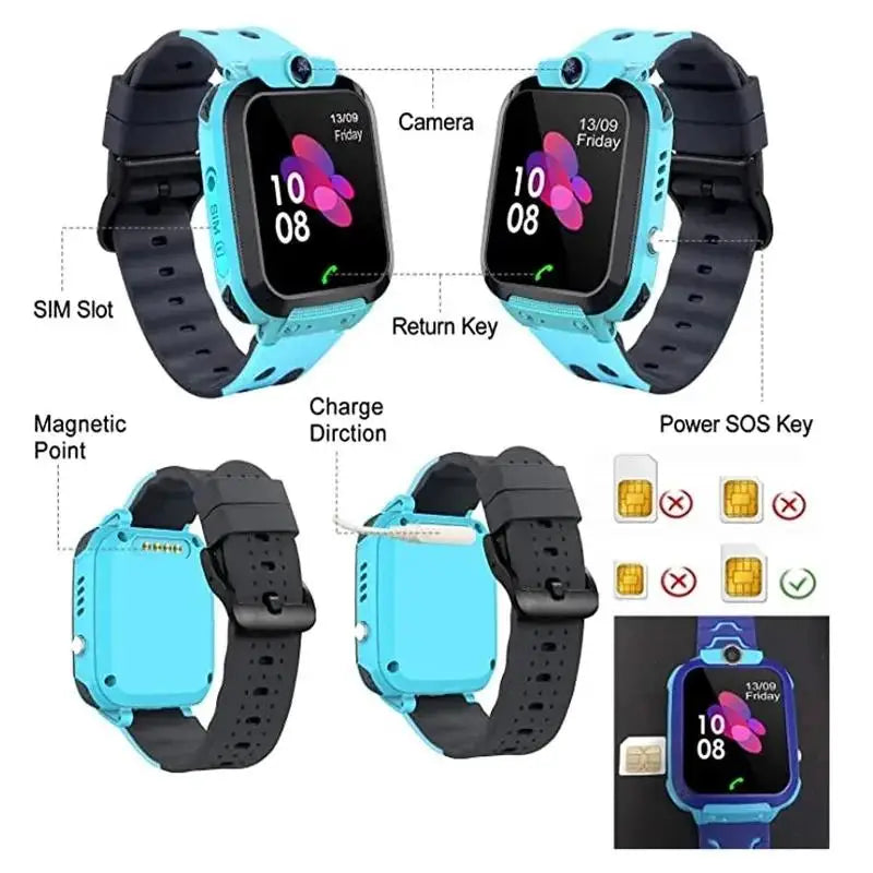 Xiaomi 4G Kids Smart Watch Mini Kids Phone with Call SOS Camera 3 in 1 Cartoon Watch Girl Boy Birthday Christmas Gift 2025New