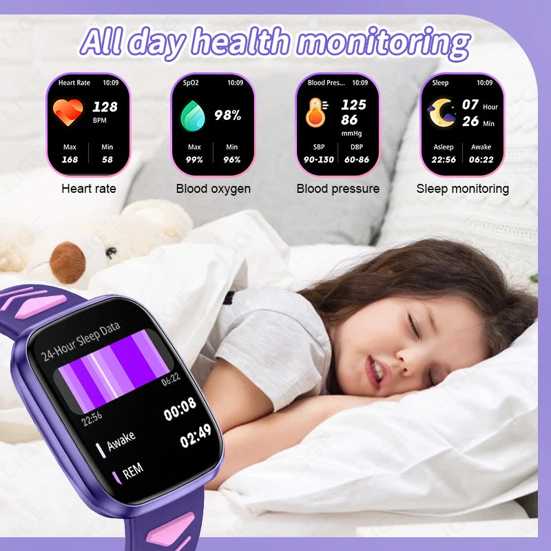 2024 Kids Smart Watch Child HD Touch Screen Games Smartwatch Music Watch Boy Girl Gift Children Smartwatch for IOS Android