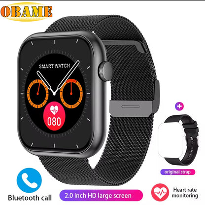 New QX7 Smart Watch Men 2.01-Inch Smartwatch Bluetooth Call GPS AI Voice Heart Rate Blood Oxygen Android &IOS Sports Smartwatch