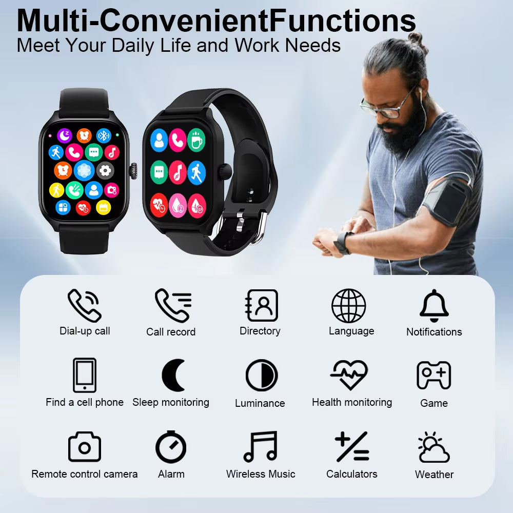 H9 and H6 Smartwatch Dial to Answer Calls Calorie Tracking Heart Rate Blood Oxygen Monitoring Bluetooth Smart Watch