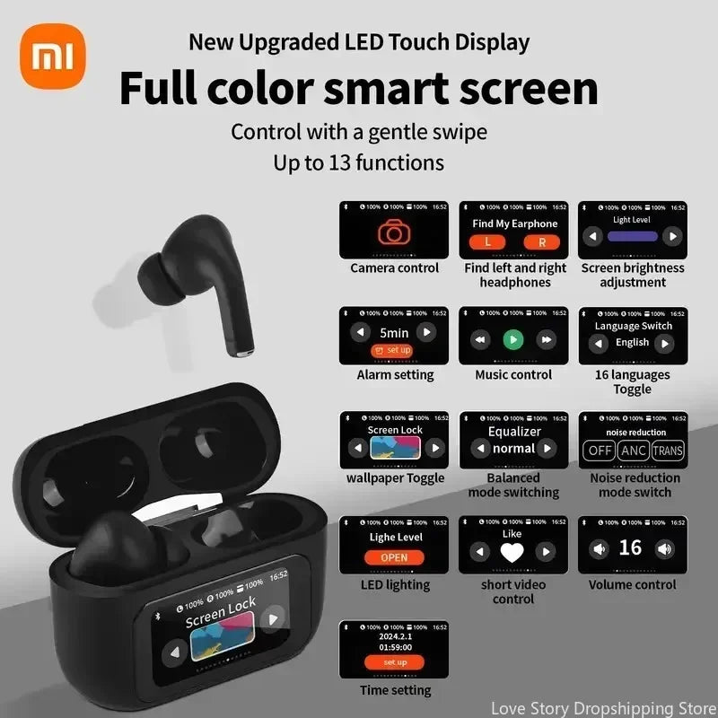 Xiaomi  Color Screen Earbuds Touch Control Bluetooth Wireless In-Ear Ultra Long Battery Life Advanced Noise Cancellation