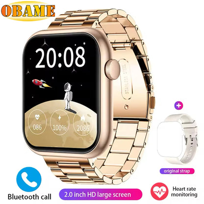 New QX7 Smart Watch Men 2.01-Inch Smartwatch Bluetooth Call GPS AI Voice Heart Rate Blood Oxygen Android &IOS Sports Smartwatch