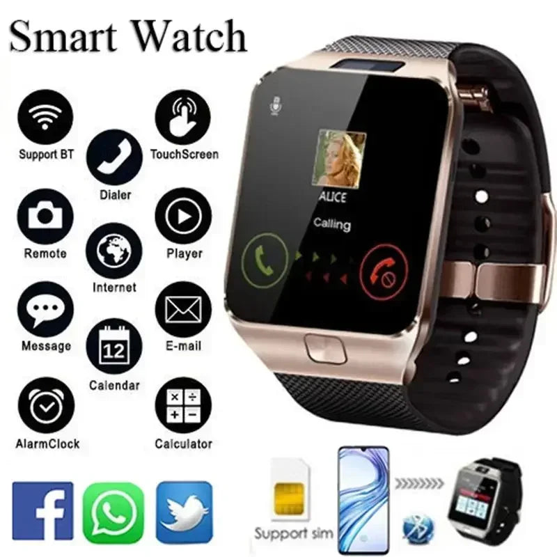 Digital Touch Screen Smart Watch DZ09 Bracelet Camera Bluetooth Wristwatch SIM Card Smartwatch Phone Watch Reloj Mujer