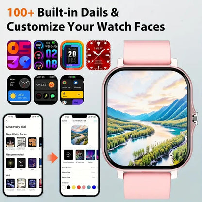 2025 New Smart Watch Bluetooth Talking Blood Oxygen/Blood Pressure Monitor Smart Watch for Women Men Holiday Gift