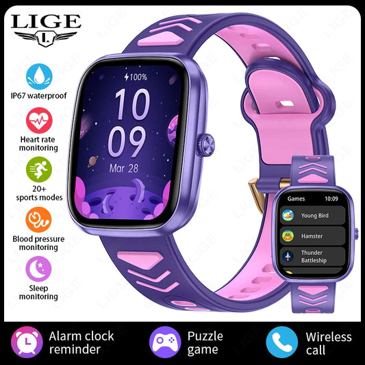 2024 Kids Smart Watch Child HD Touch Screen Games Smartwatch Music Watch Boy Girl Gift Children Smartwatch for IOS Android