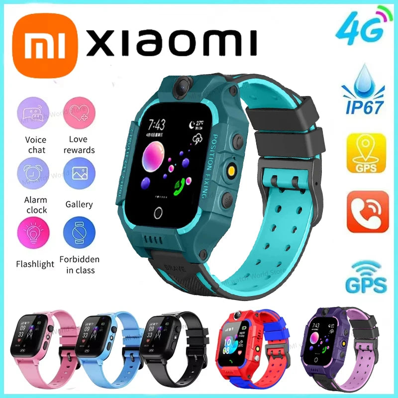 Xiaomi Kids 4G Smart Watch SOS GPS Location Sim Card Call Child Smartwatch Camera Waterproof Boys Girl Gift for Ios Android