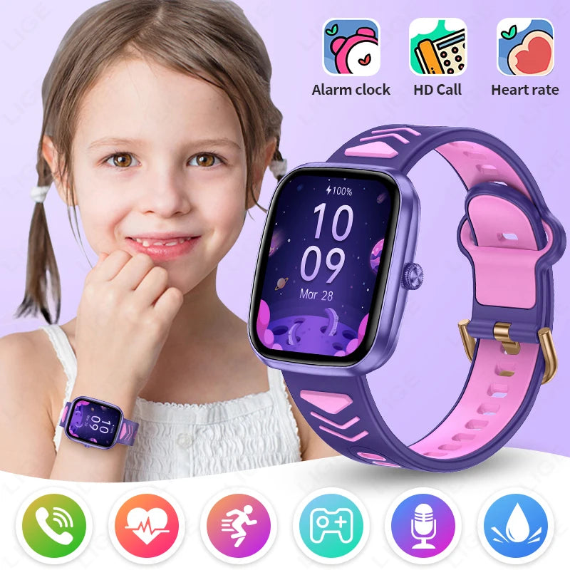 2024 Kids Smart Watch Child HD Touch Screen Games Smartwatch Music Watch Boy Girl Gift Children Smartwatch for IOS Android