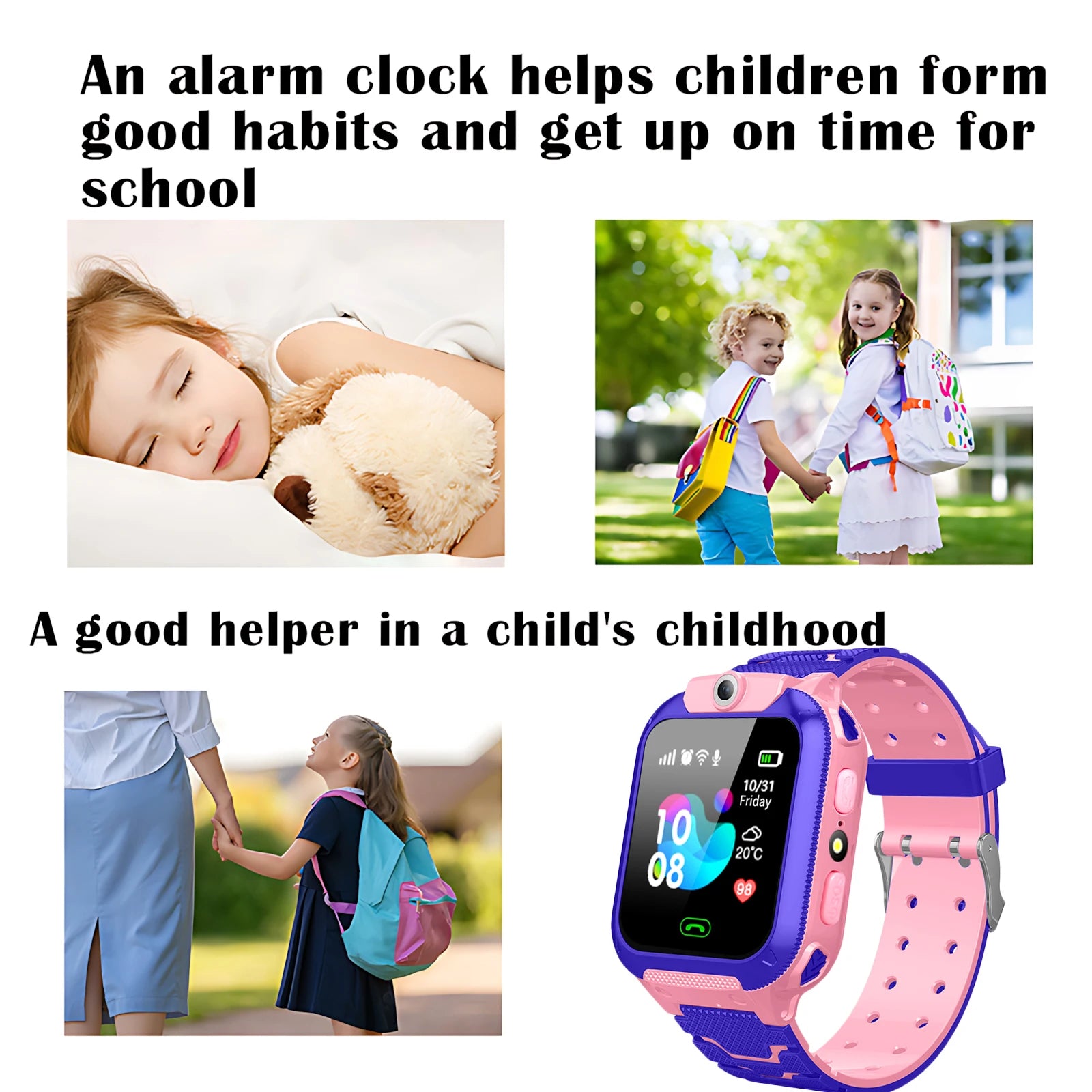 Q12B SIM Smart Watch Kids GPS WIFI Video Call SOS IP67 Waterproof Child Smartwatch Camera Monitor Tracker Location Phone Watch