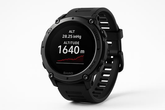 Black Barometric Altimeter Smartwatch