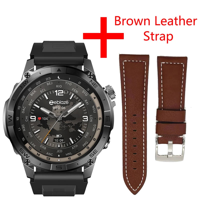 New Zeblaze Stratos 2 plus GPS Smart Watch Men 1.43'' AMOLED Display Compass Barometric Altimeter Fitness Tracking Smartwatch