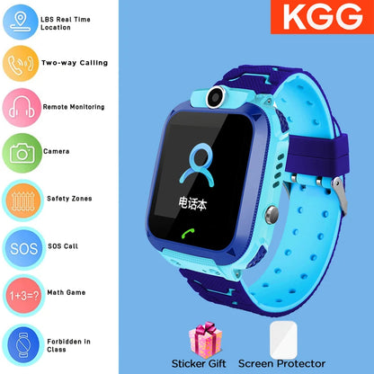 ﻿ Kids Smart Watch 4G Sim Card 2G Internet SOS LBS Location Call Child Smartwatch Camera Waterproof Watch Phone for Boys Girls