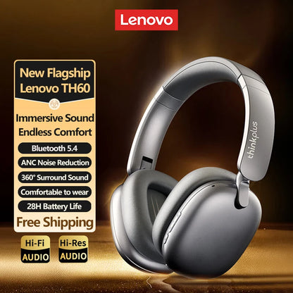 TH60 Gaming Wireless Headphone Bluetooth 5.4 HIFI Stereo Earphones Ultra Low Latency Noise Reduction Over-Ear Headsets